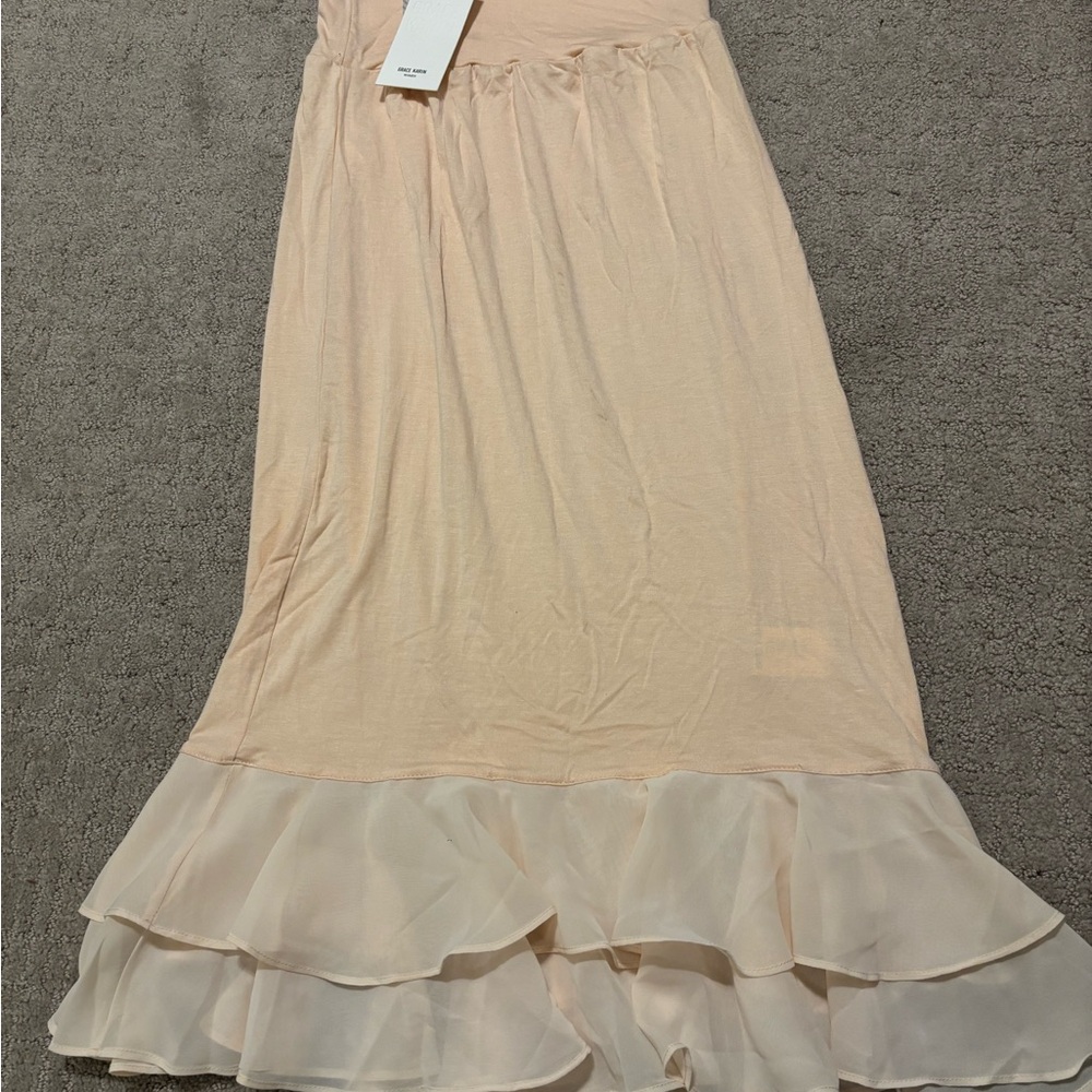 Elegant Cream Ruffle Skirt